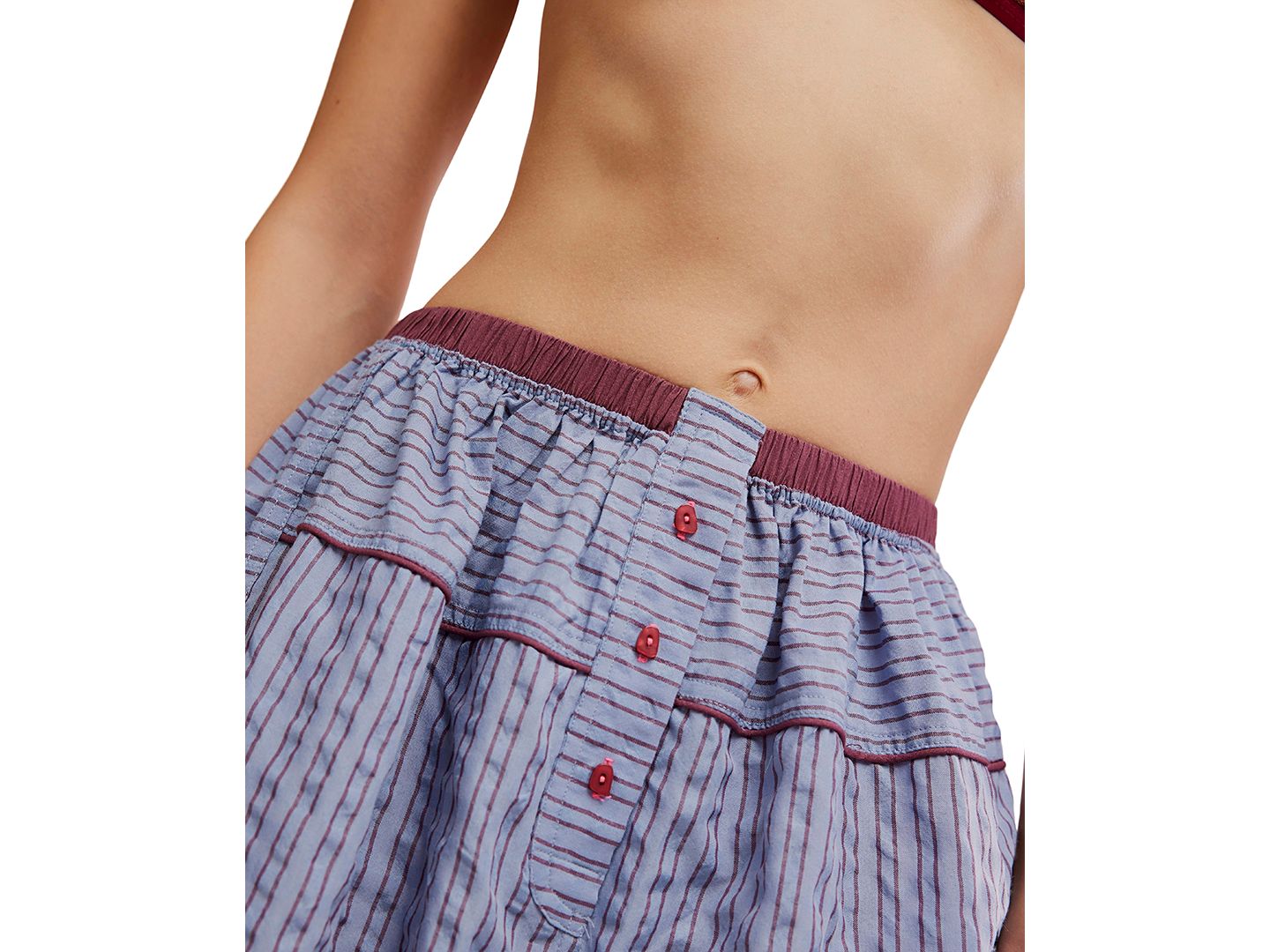 Женские брюки Free People Cross My Heart Lounge Seersucker, цвет: Комбинированный — фото 4
