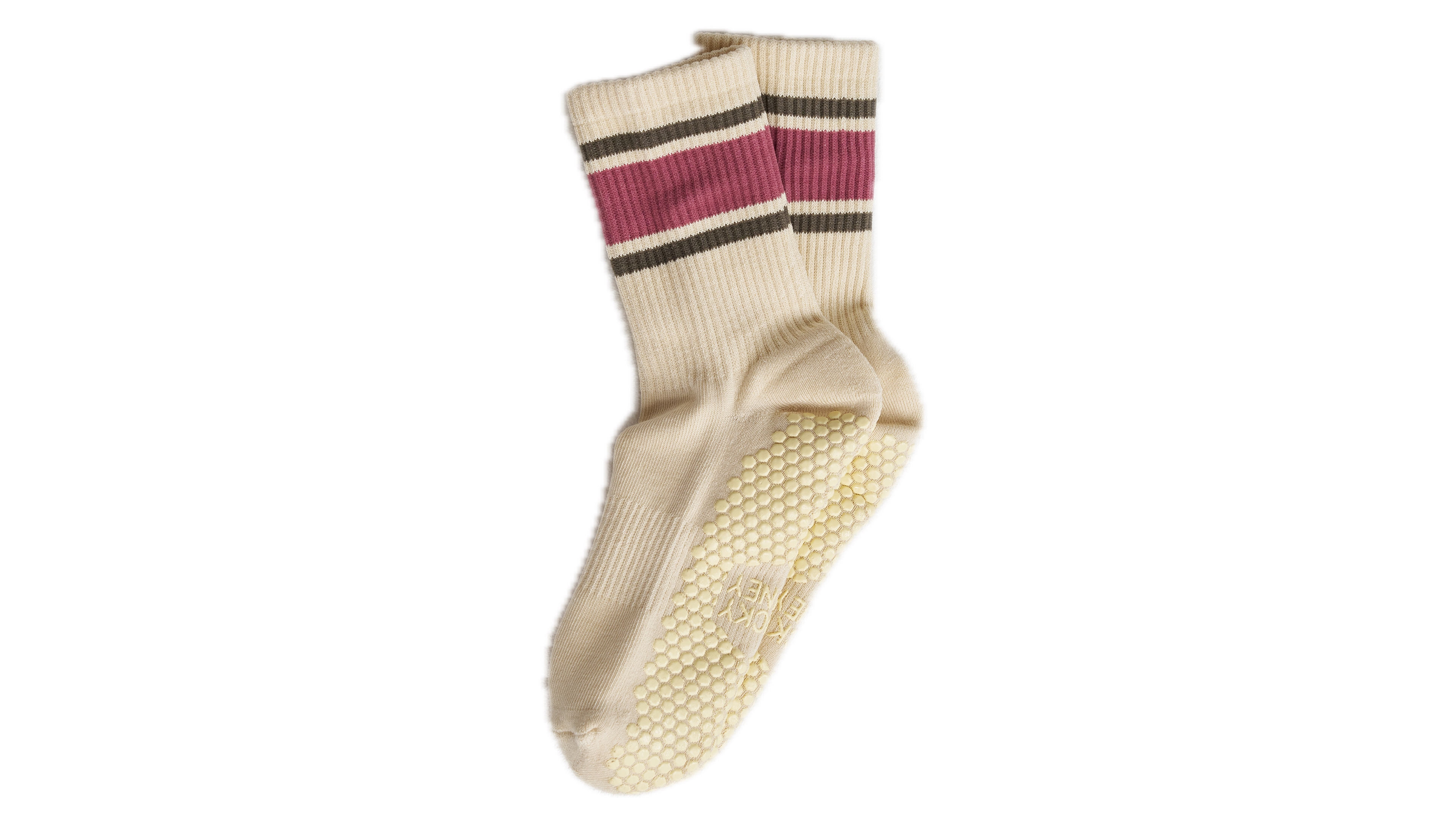 Luckey Honey Women's Crew Stripe Grip Socks