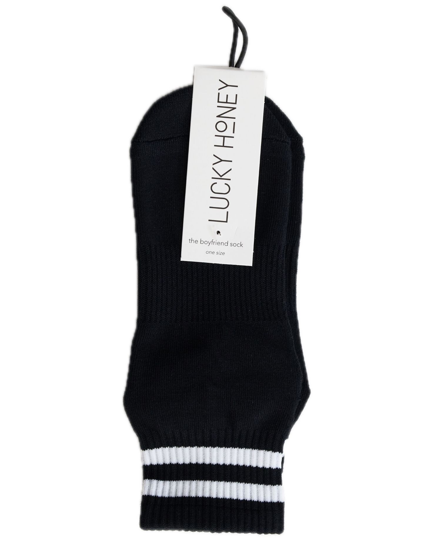 Lucky Honey Women's Athletic Stripe Boyfriend Quarter Socks