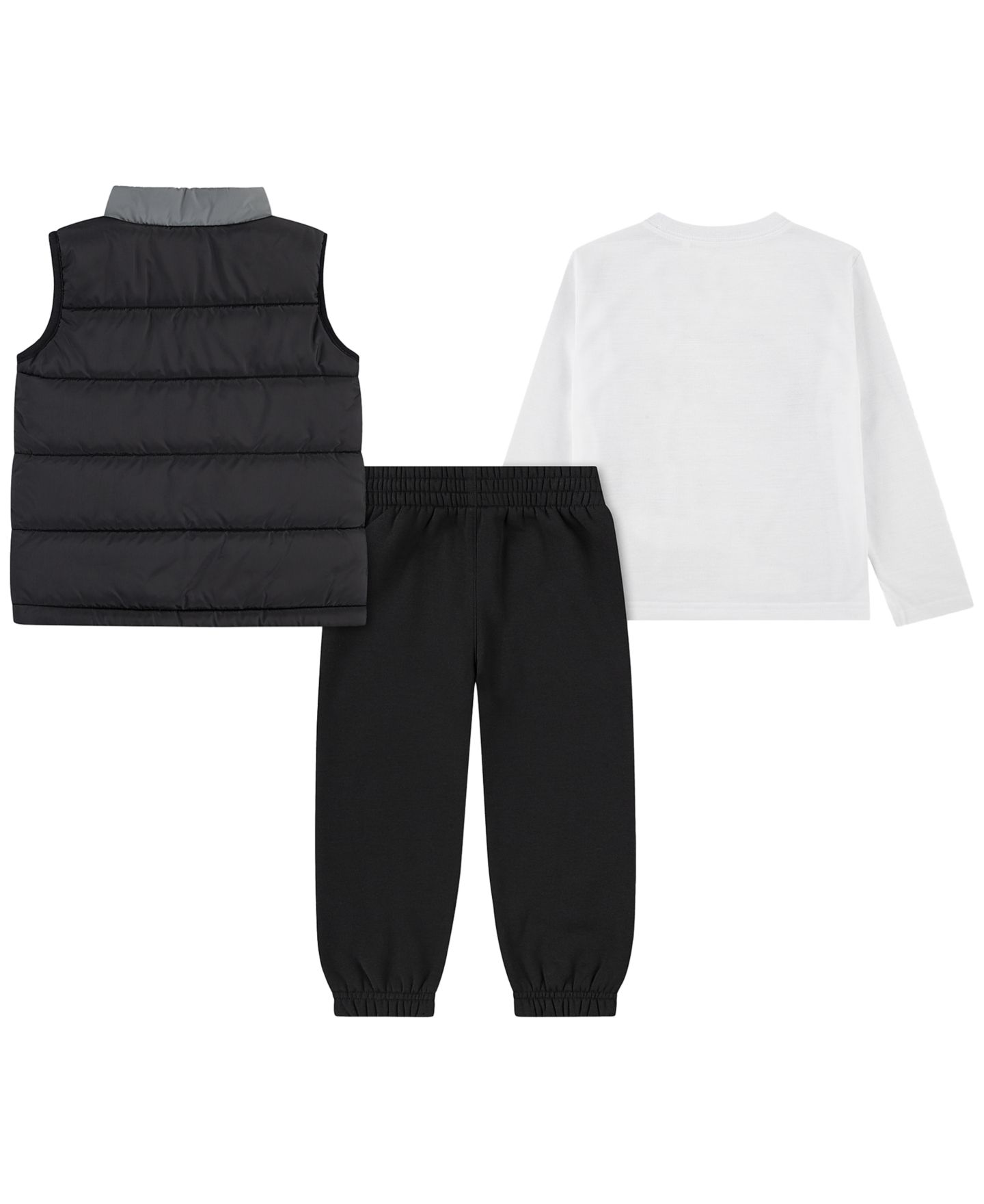Комплект Nike Crewneck T-shirt, Vest and Pants, 3-Piece Set для мальчиков, цвет: Чёрный — фото 2