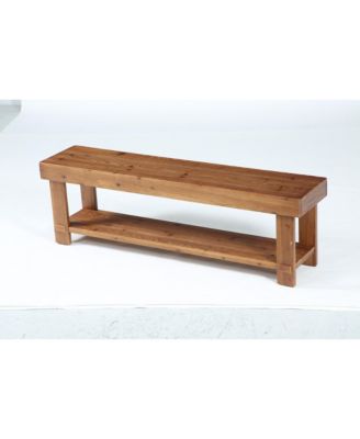 Solid Wood Entryway Bench, Modern End of Bed Bench