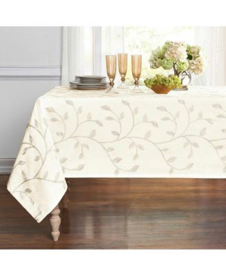 Living Madison Floral Embroidered Fabric Tablecloth