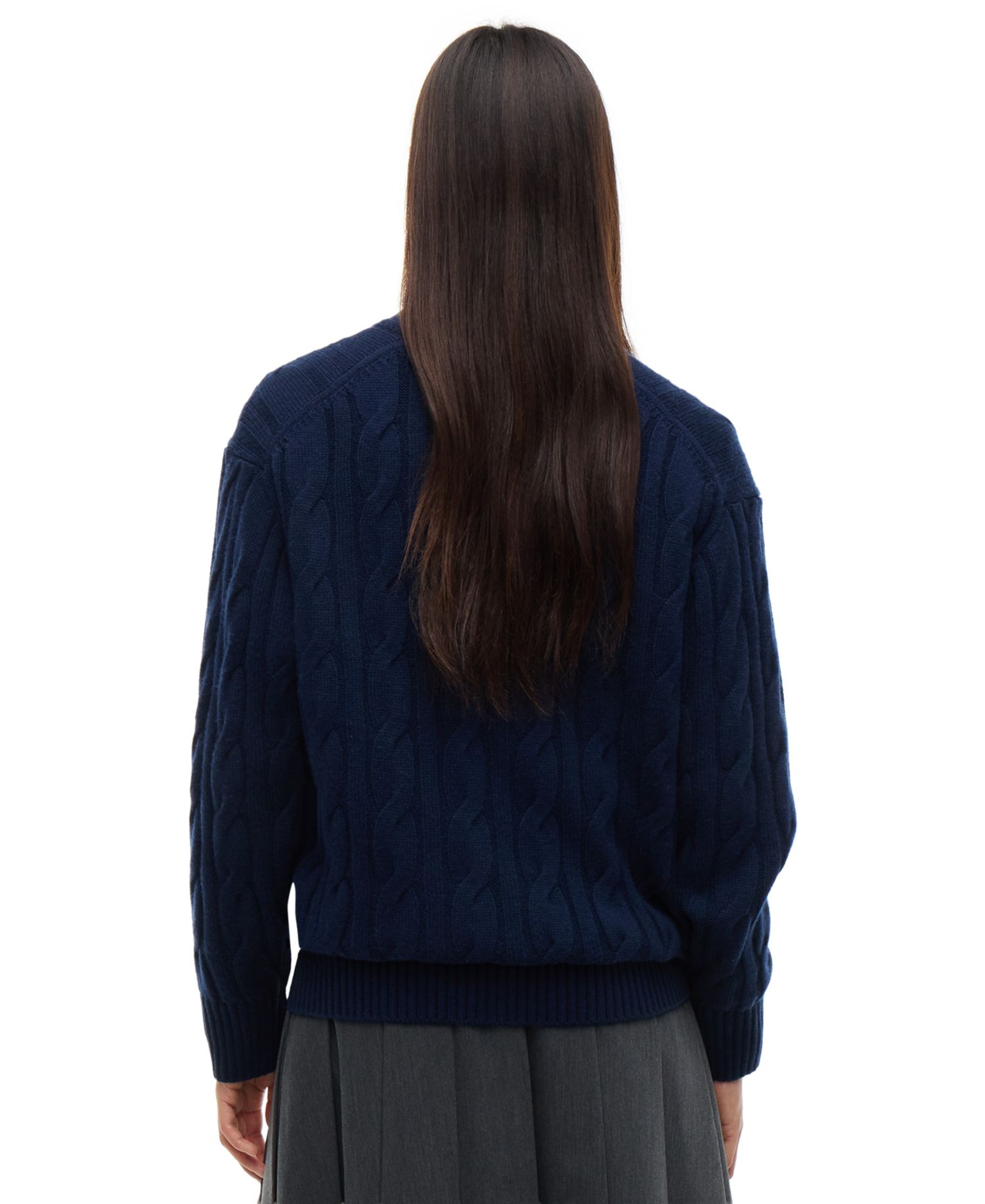 Women's American Icons Cable-Knit V-Neck Cardigan