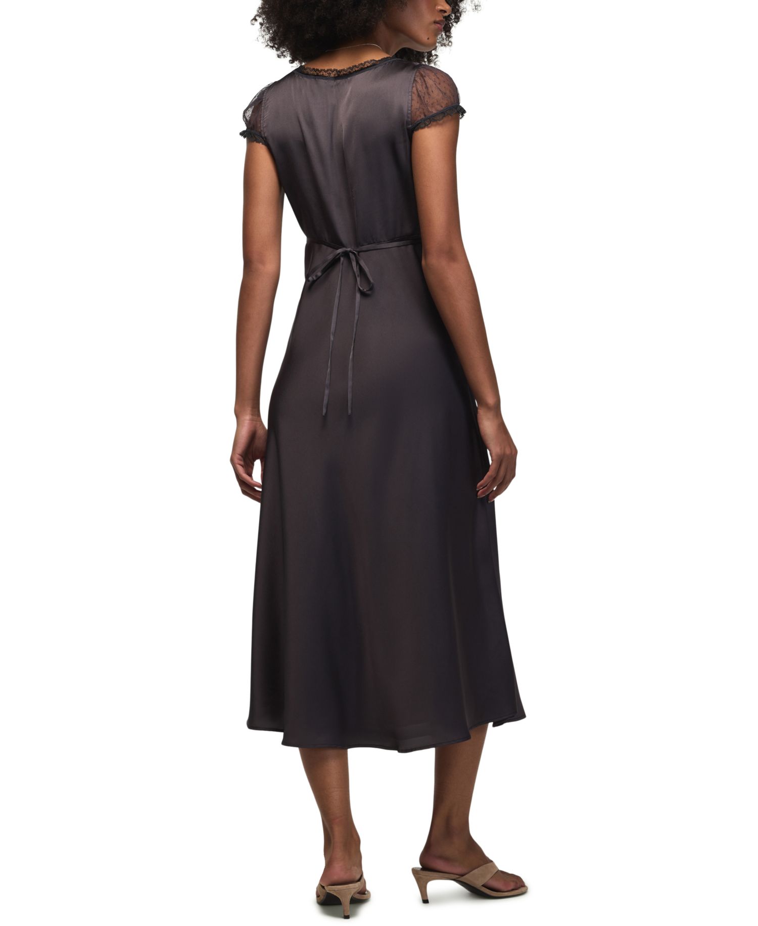 Women's Simone Lace V-Neck Short-Sleeve Maxi Dress
