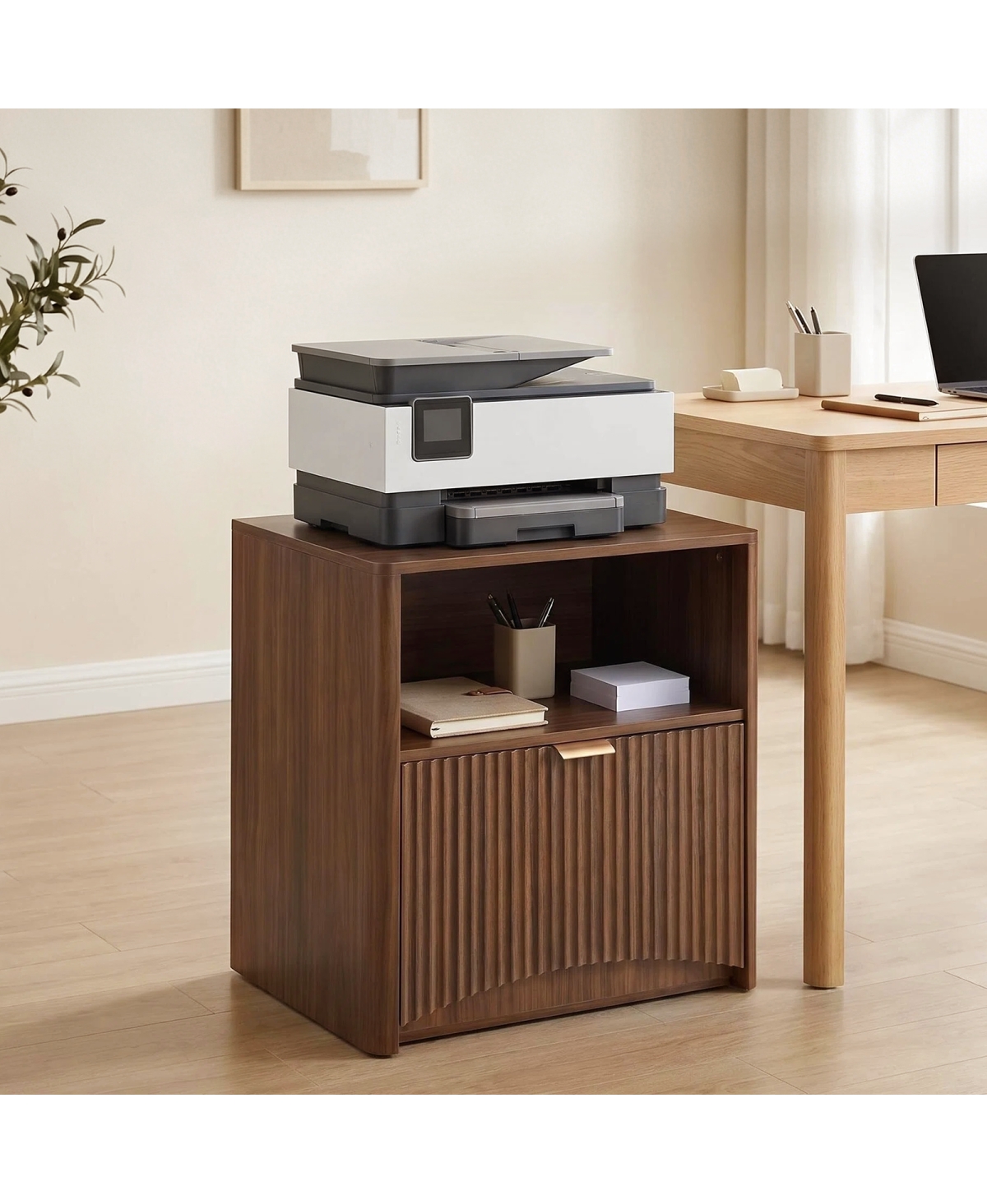 Streamdale Furniture Nightstand Set of 2 with Charging Station and Drawer