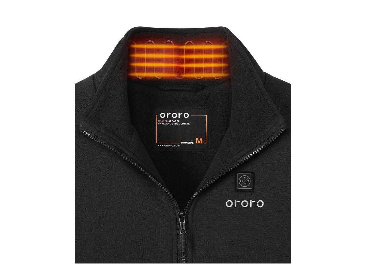 Женская куртка ororo 4-Zone Heated Fleece, цвет: Чёрный — фото 3