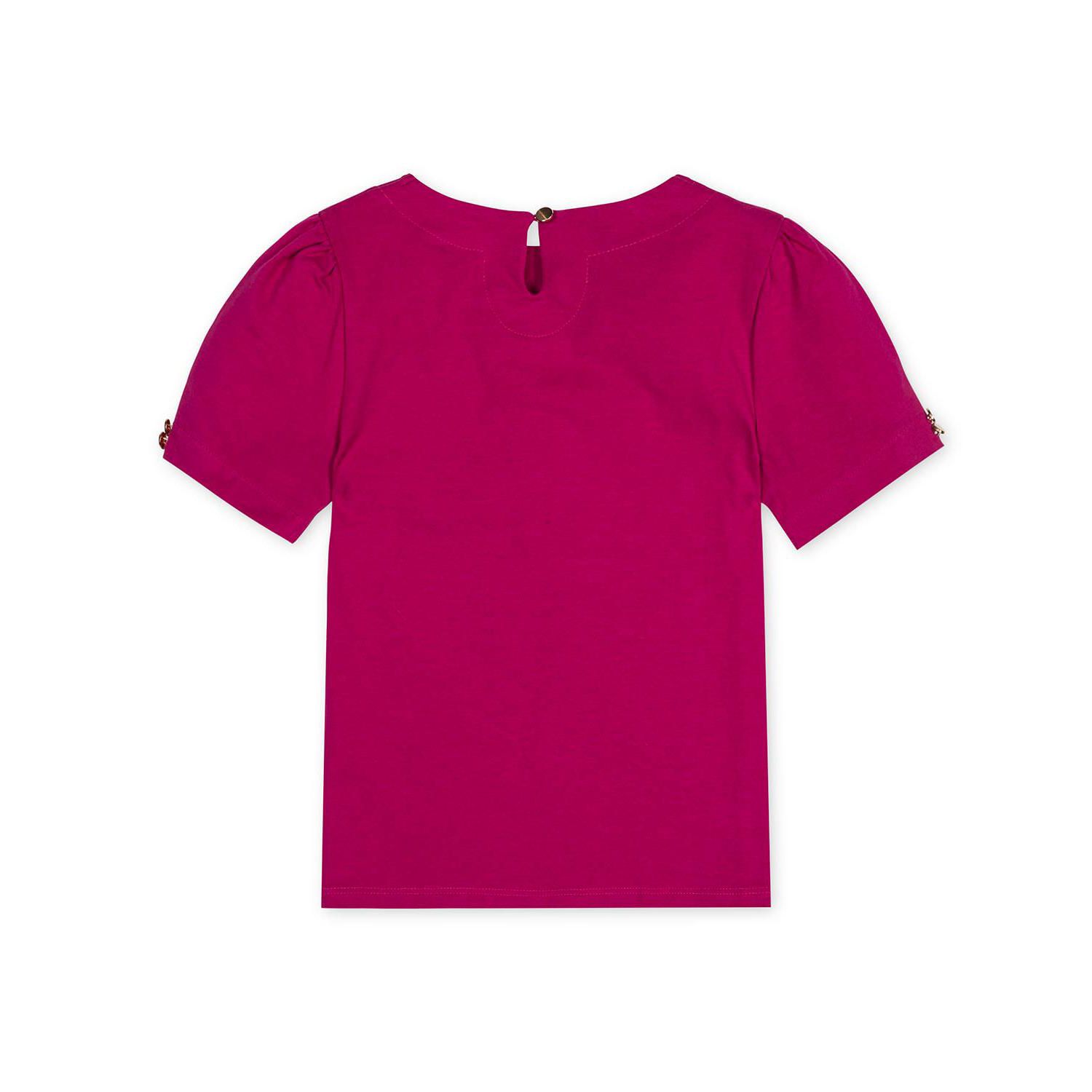 Little and Big Girls' XXS- L Organic Puff Sleeve Knit Top
