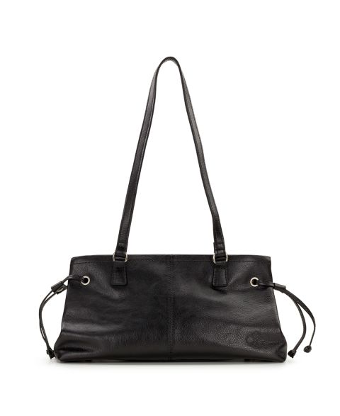 Женская сумка Patricia Nash Linnea Medium Leather Shoulder, цвет: Чёрный