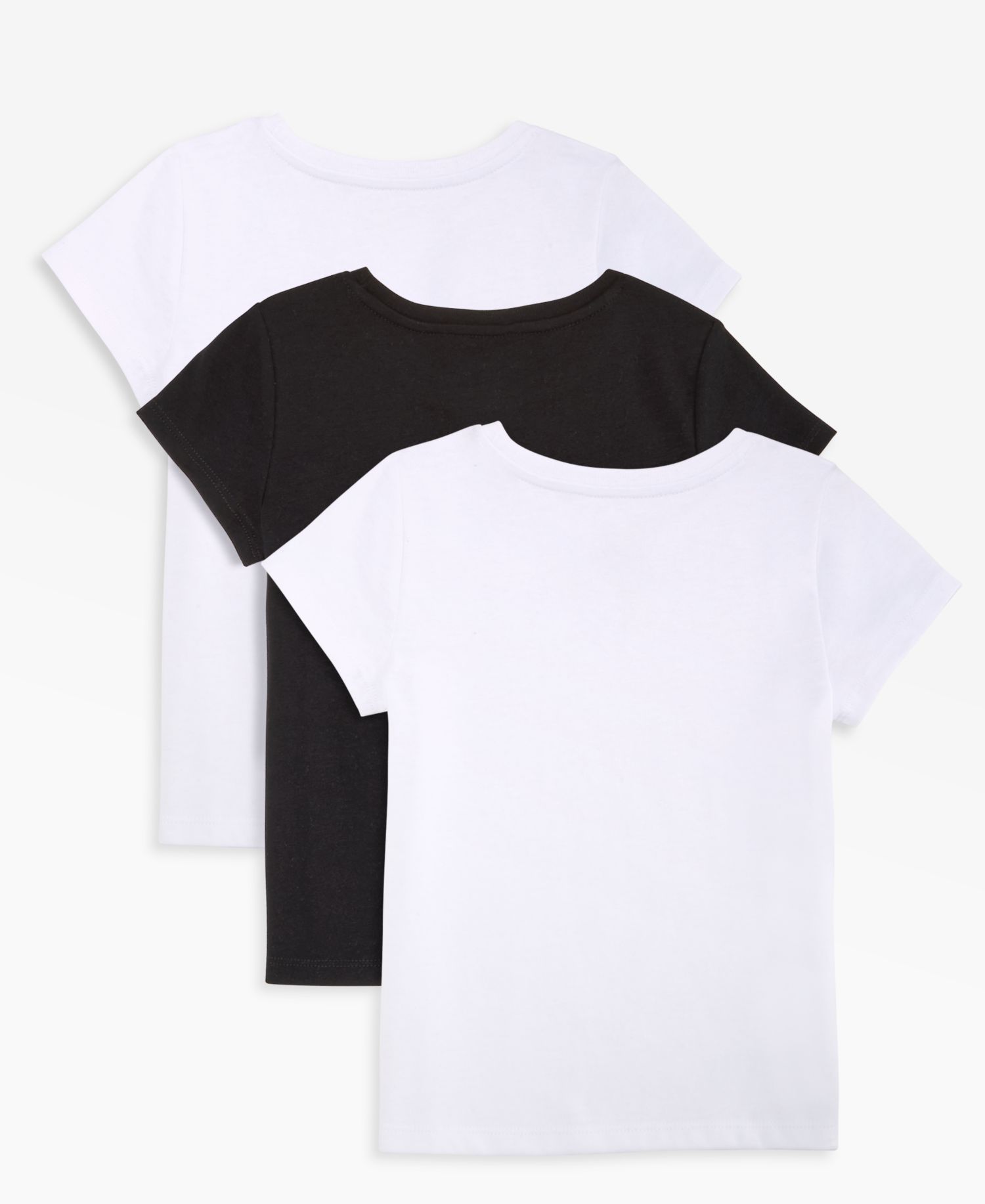 Baby Girls' 3-Pack Short-Sleeve Cotton-Blend T-Shirts