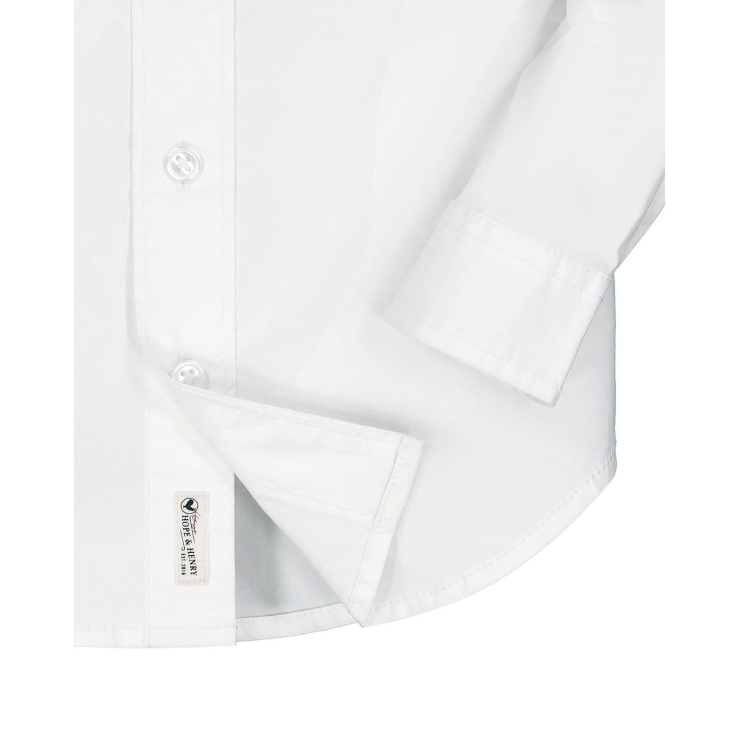 Little Boys 5-7 Organic Long Sleeve Stretch Poplin Shirt