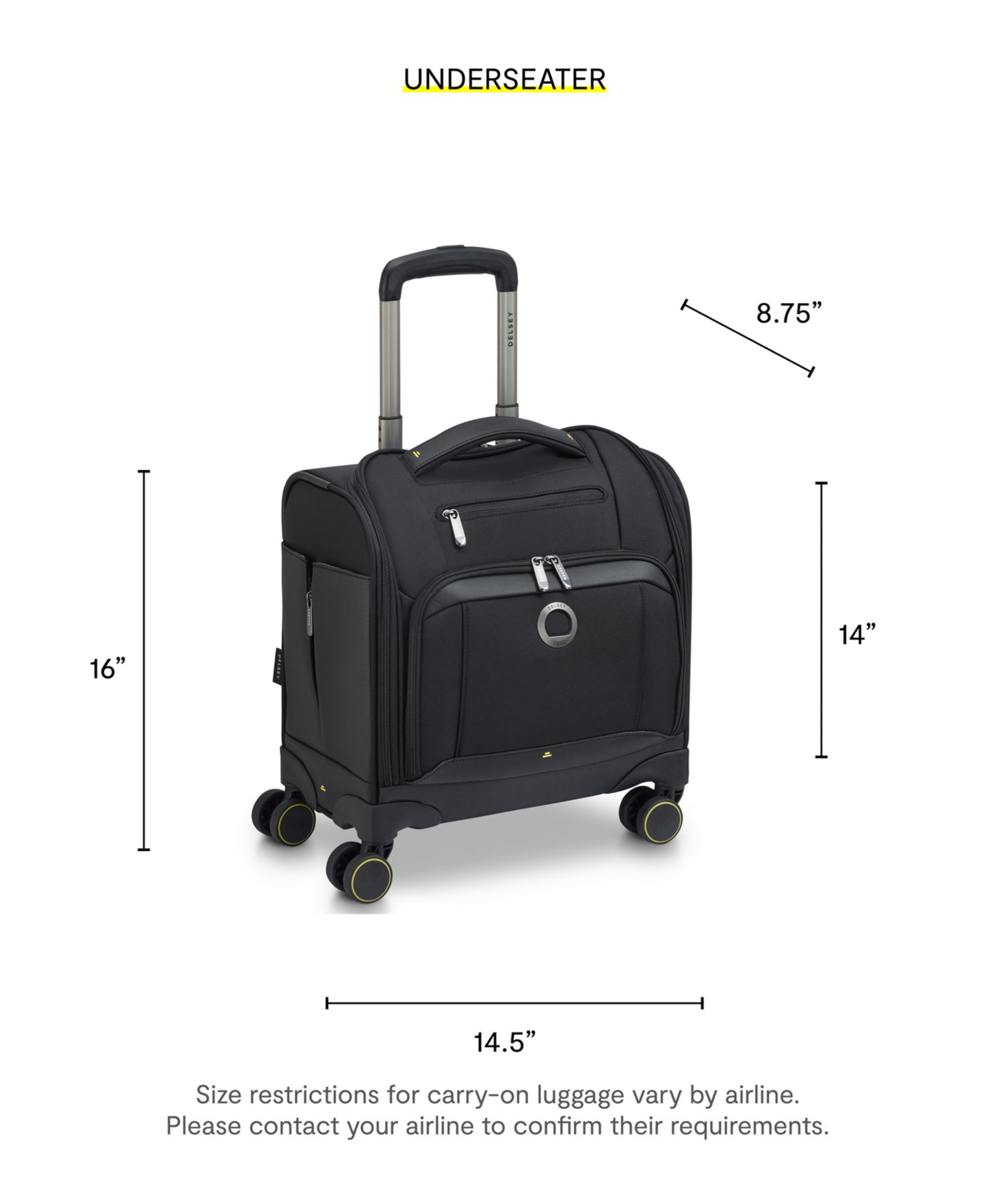 Сумка Delsey Paris DLC Pro 16" Underseater, цвет: Чёрный — фото 9