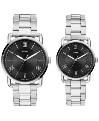 Unisex Copeland Quartz Stainless Steel Watch Set 42mm and 34mm