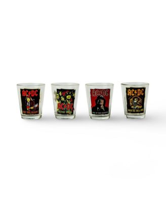 AC/DC Icons 4-Piece 1.5oz Shot Glass Set