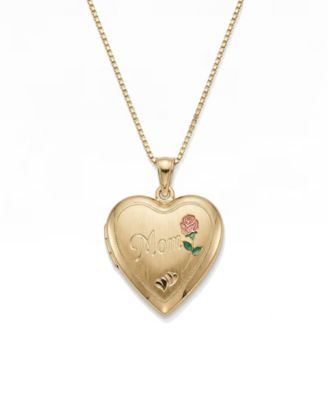 Mom Mini Rose Photo Locket Necklace