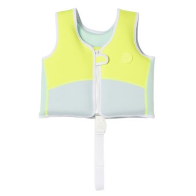Swim Vest: 2-3 - Salty The Shark - Aqua Neon
