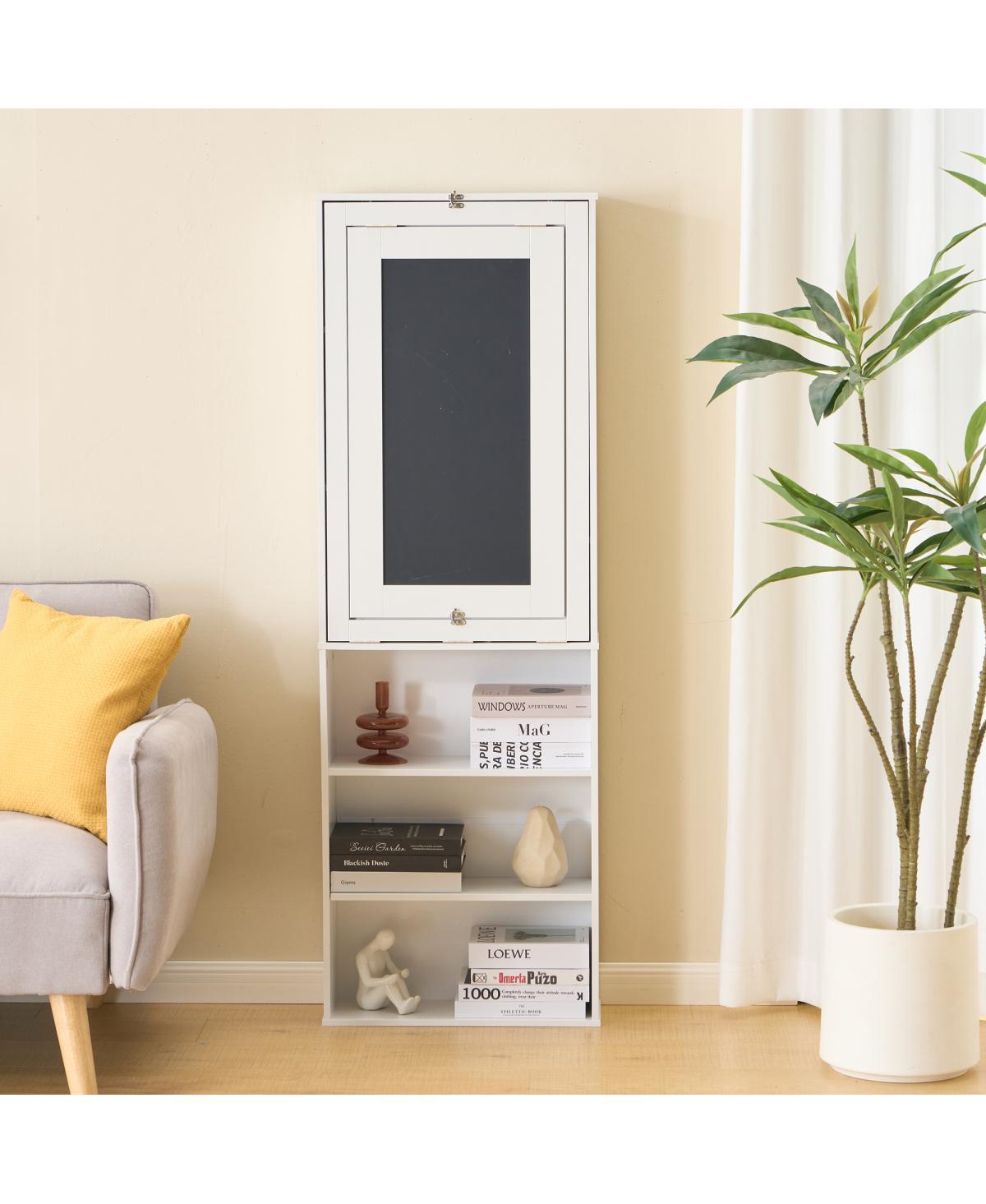 Streamdale Furniture Fold-out Wall Mount Convertible Writing Desk and Storage Cabinet