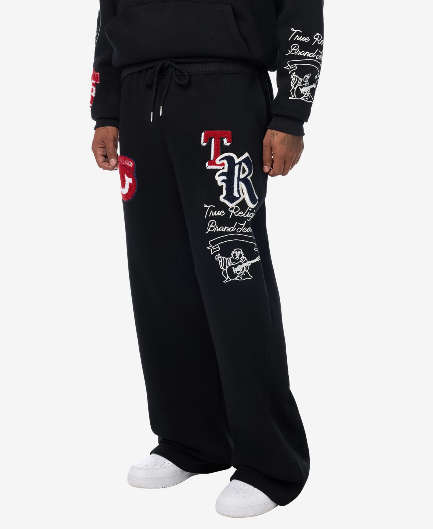 Men's Logo Patch Baggy Sweatpants