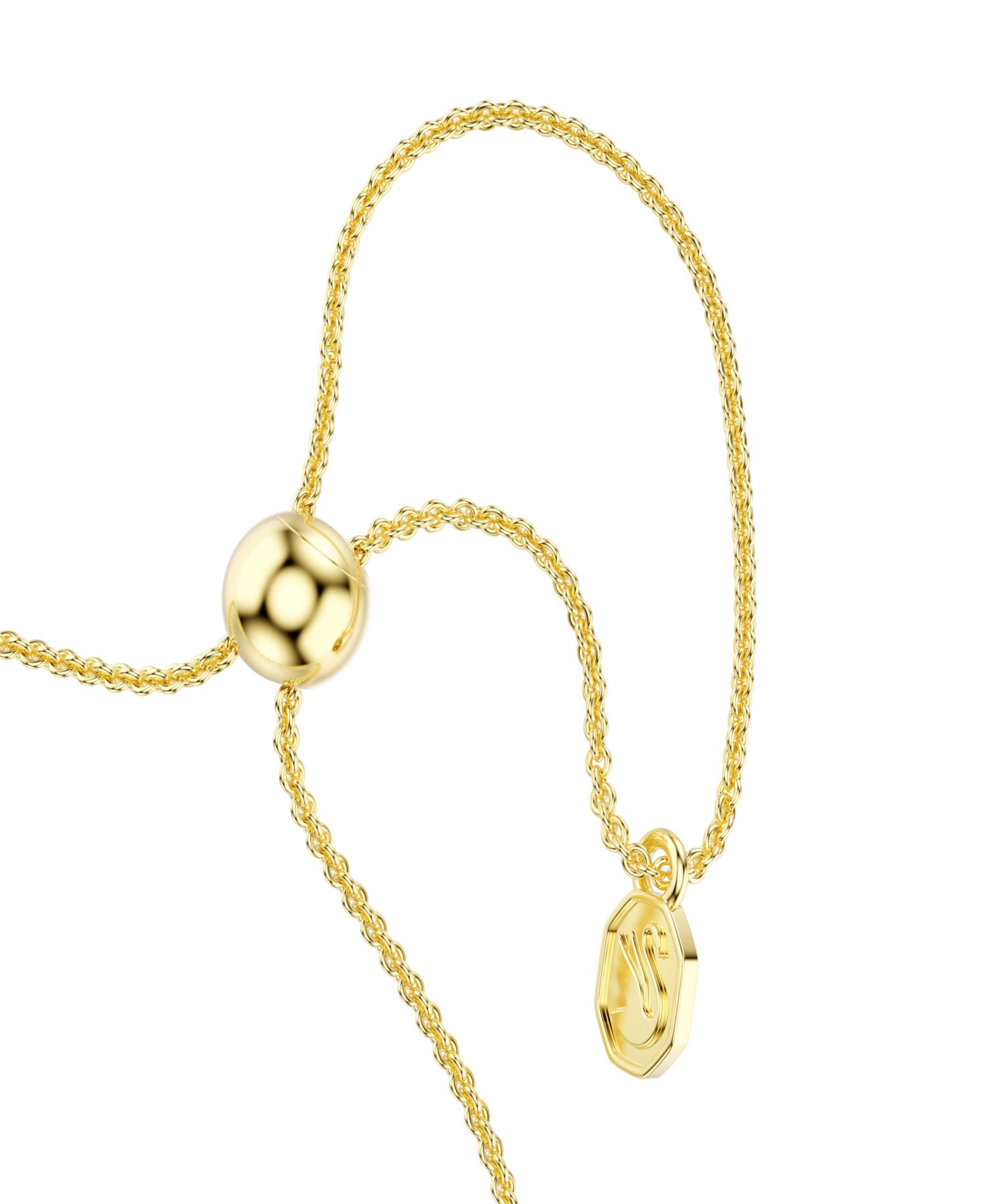 Gold-Tone Plated White Crystal Bracelet
