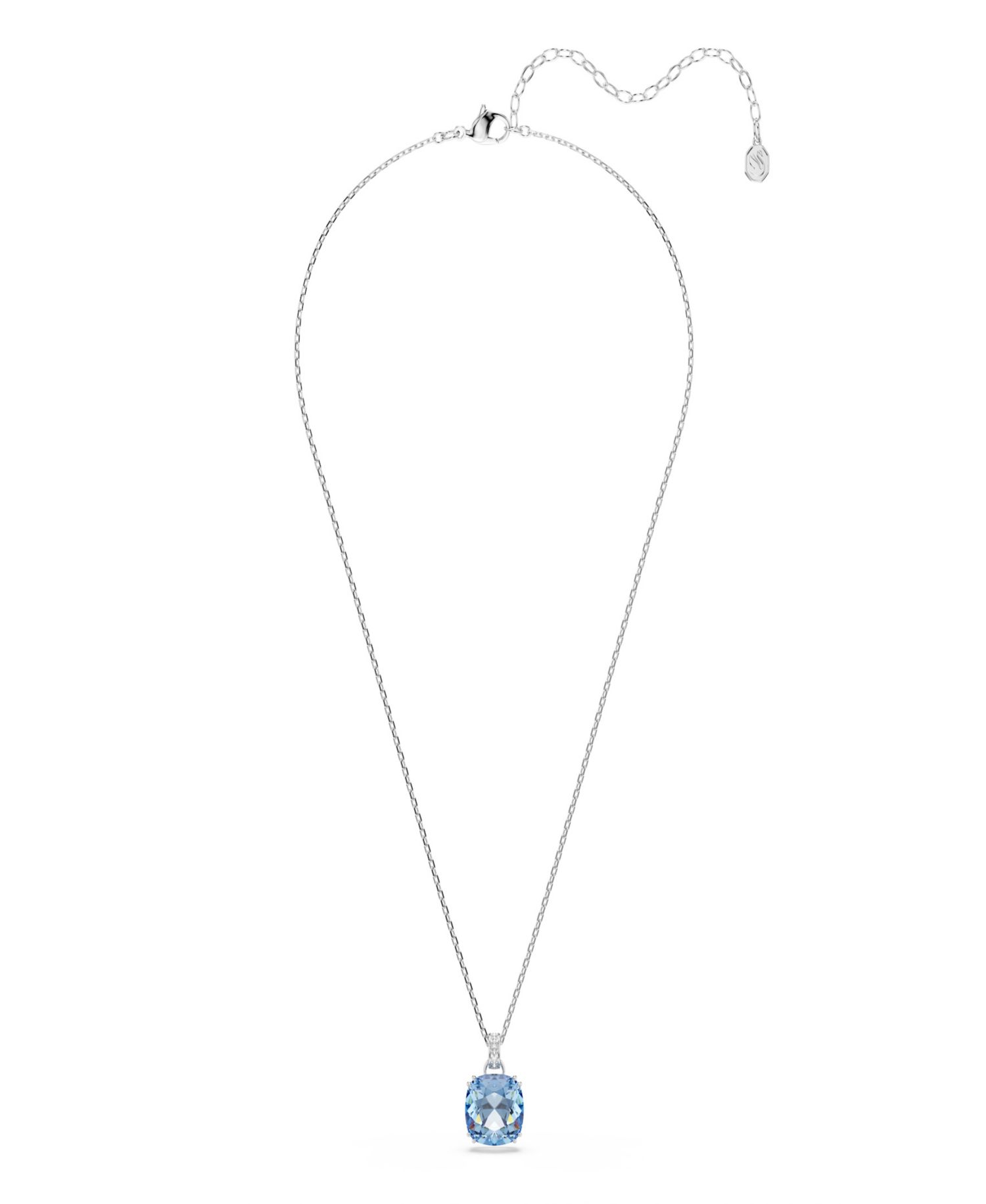 Gold-Tone Plated Blue Crystal Necklace