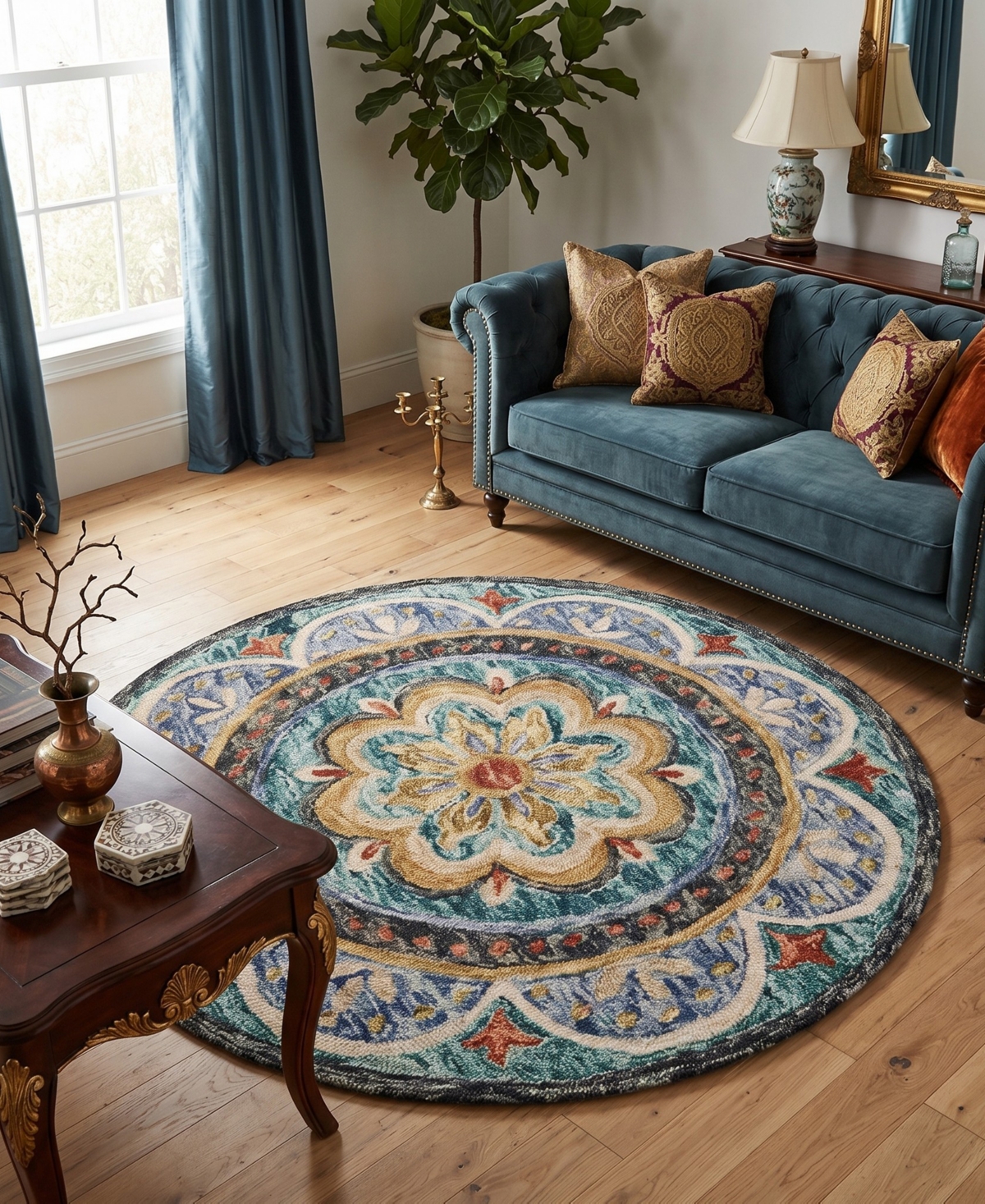 Lr Home Radiance Rdc-026 6' x 6' Round Area Rug