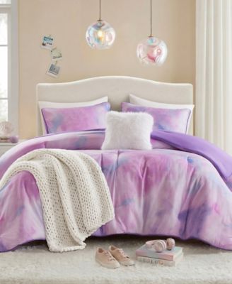 Cassiopeia Watercolor Tie Dye 4-Piece Comforter Set, Full/Queen