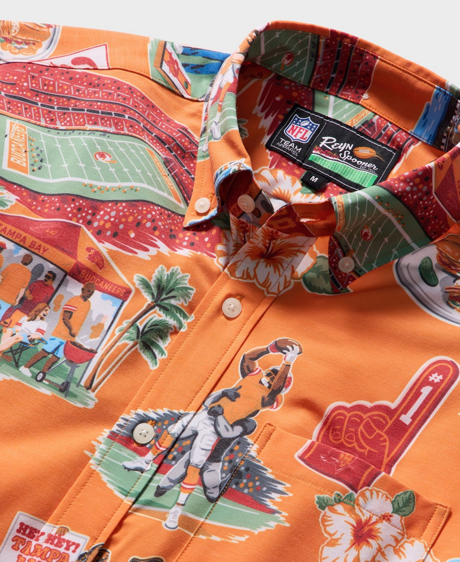 Men's Orange Tampa Bay Buccaneers Scenic Button-Down Shirt