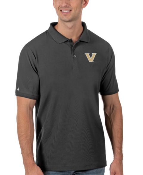 Мужское поло Antigua Steel Vanderbilt Commodores Legacy Pique Polo Shirt