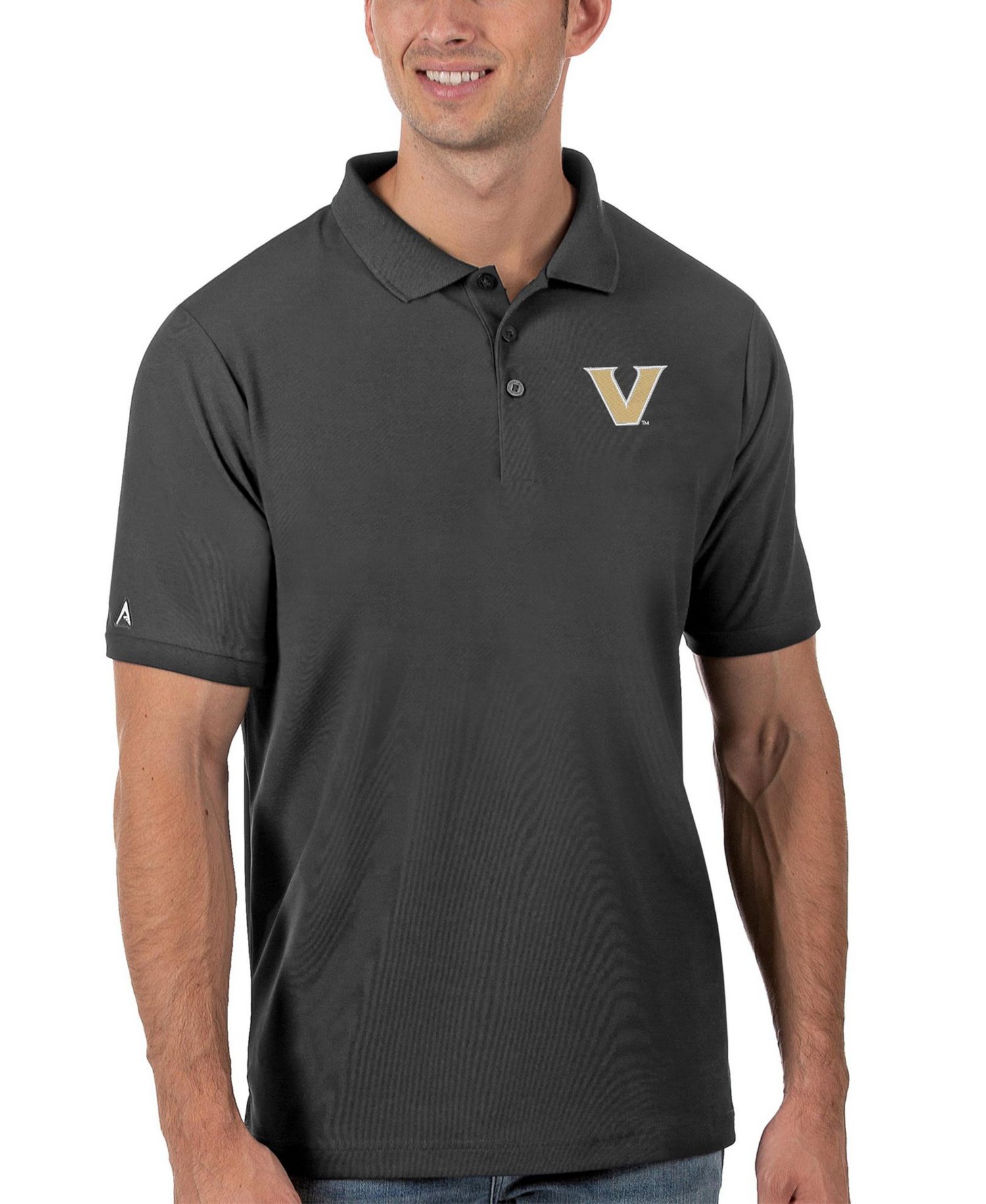 Men's Steel Vanderbilt Commodores Legacy Pique Polo Shirt