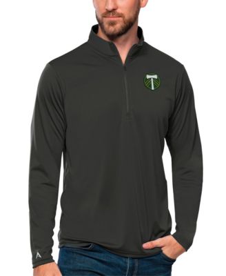 Men's Charcoal Portland Timbers Tribute Quarter-Zip Pullover Sweatshirt