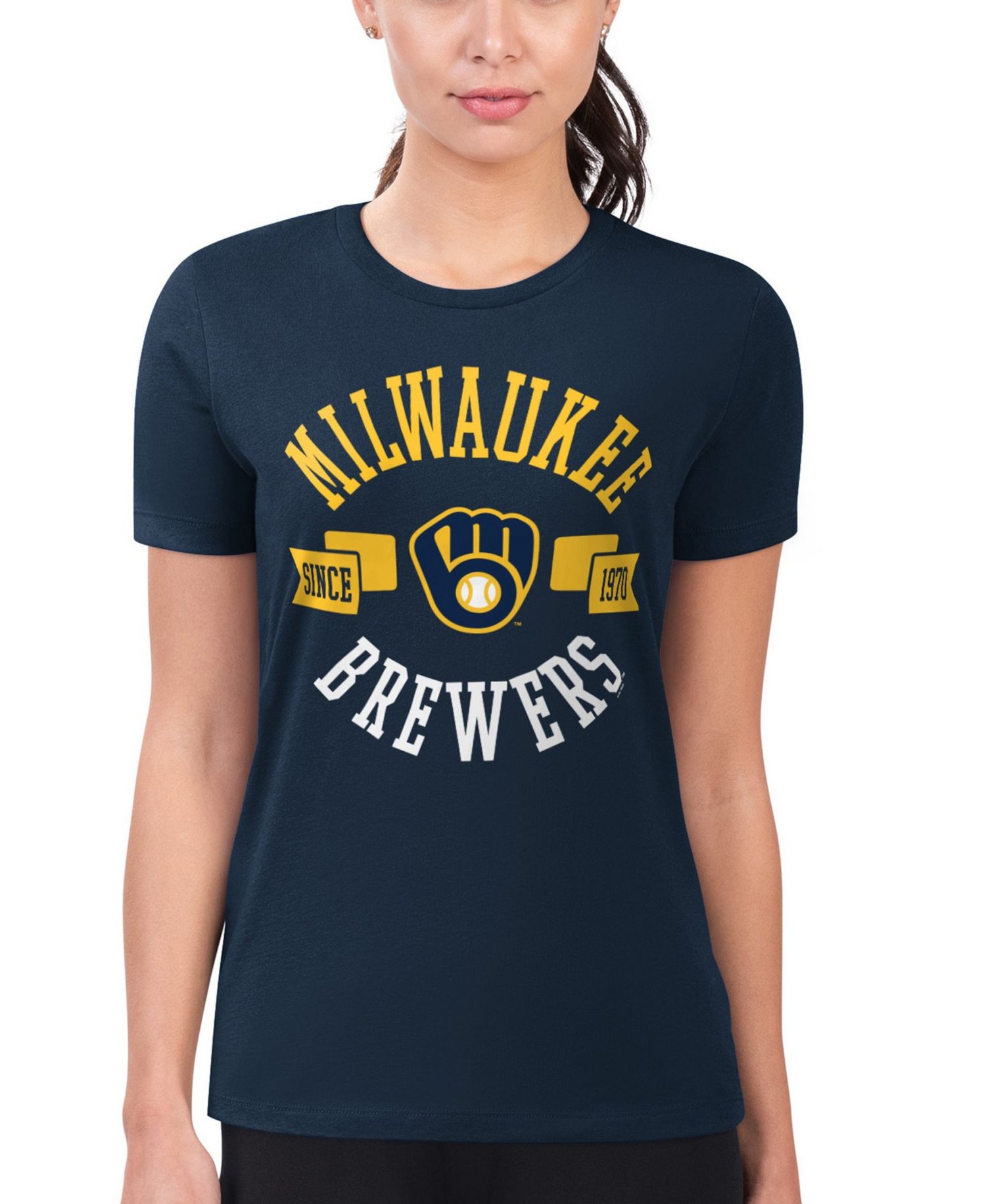Women's Milwaukee Brewers Super-Slim Fit City Graphic T-Shirt
