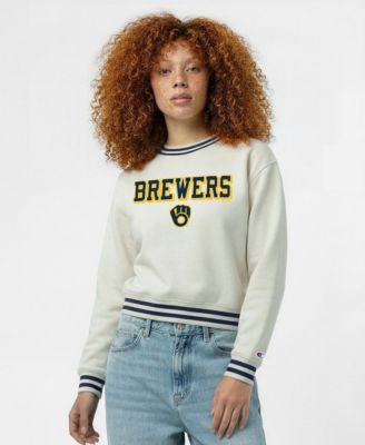 Women's Milwaukee Brewers Reverse Weave Fleece-Lined Sweatshirt