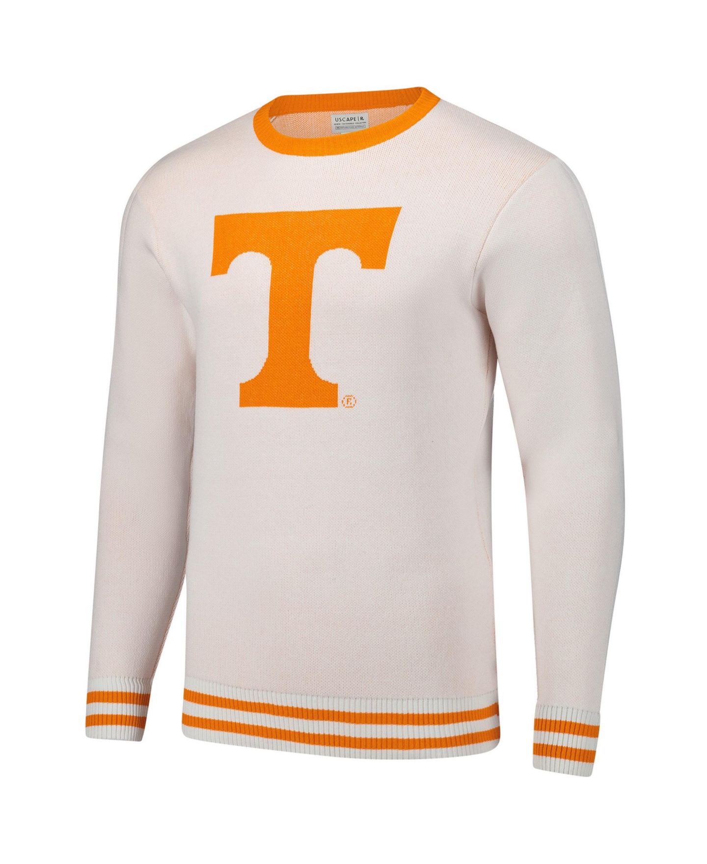 Мужской свитер Uscape Apparel and White Tennessee Volunteers Renew Knit Vintage Pullover — фото 2