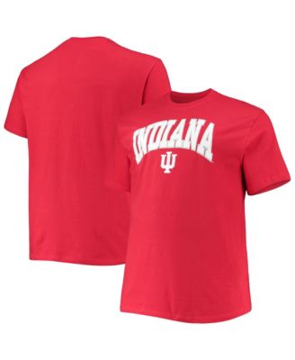 Men's Crimson Indiana Hoosiers Big Tall Arch Over Wordmark T-Shirt