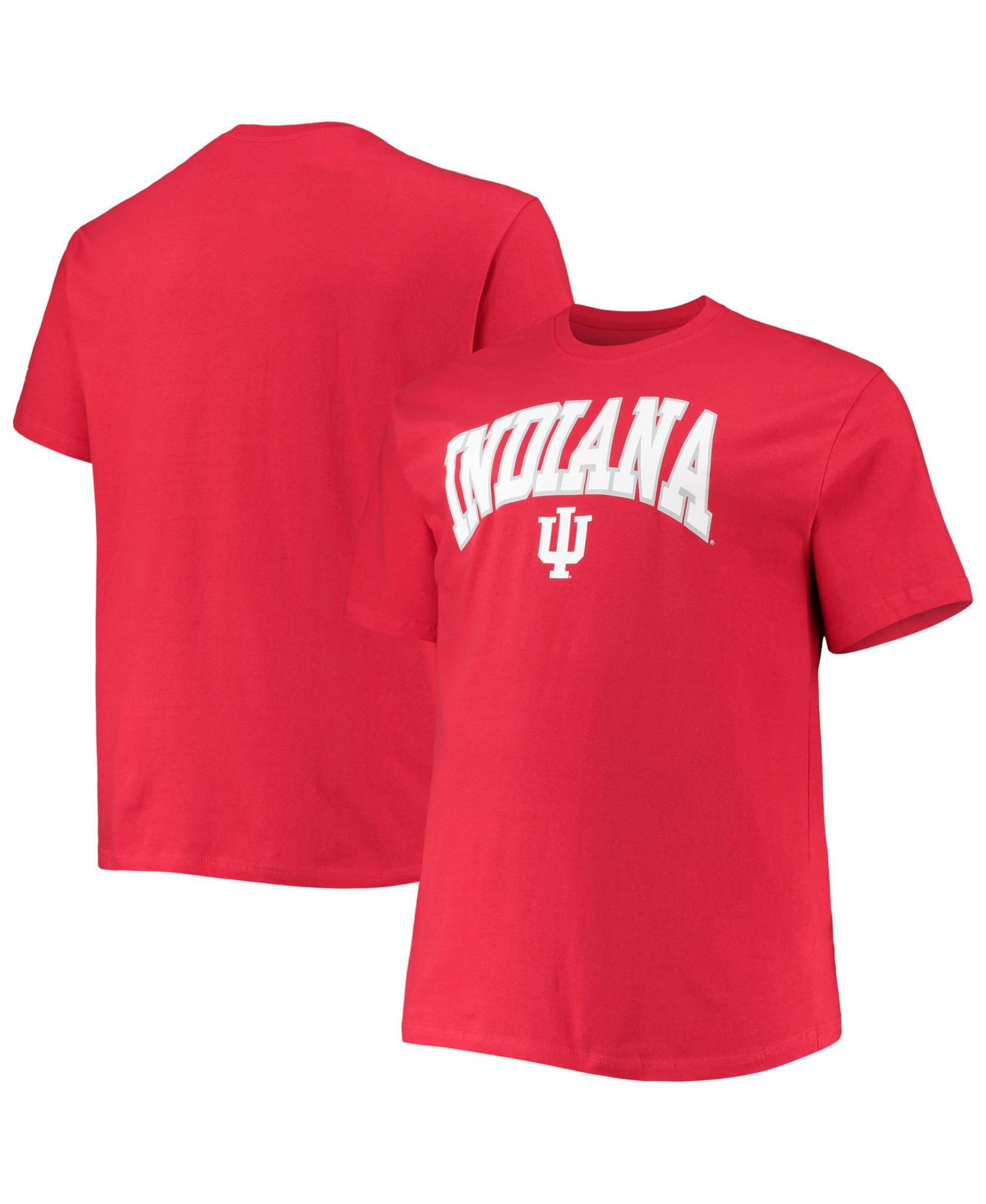 Men's Crimson Indiana Hoosiers Big & Tall Arch Over Wordmark T-Shirt