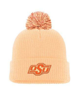 Men's Orange Oklahoma State Cowboys Tonal Peak Cuffed Knit Hat with Pom