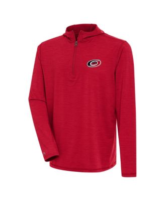 Men's Heather Red Carolina Hurricanes Tidy Quarter-Zip Pullover Hoodie