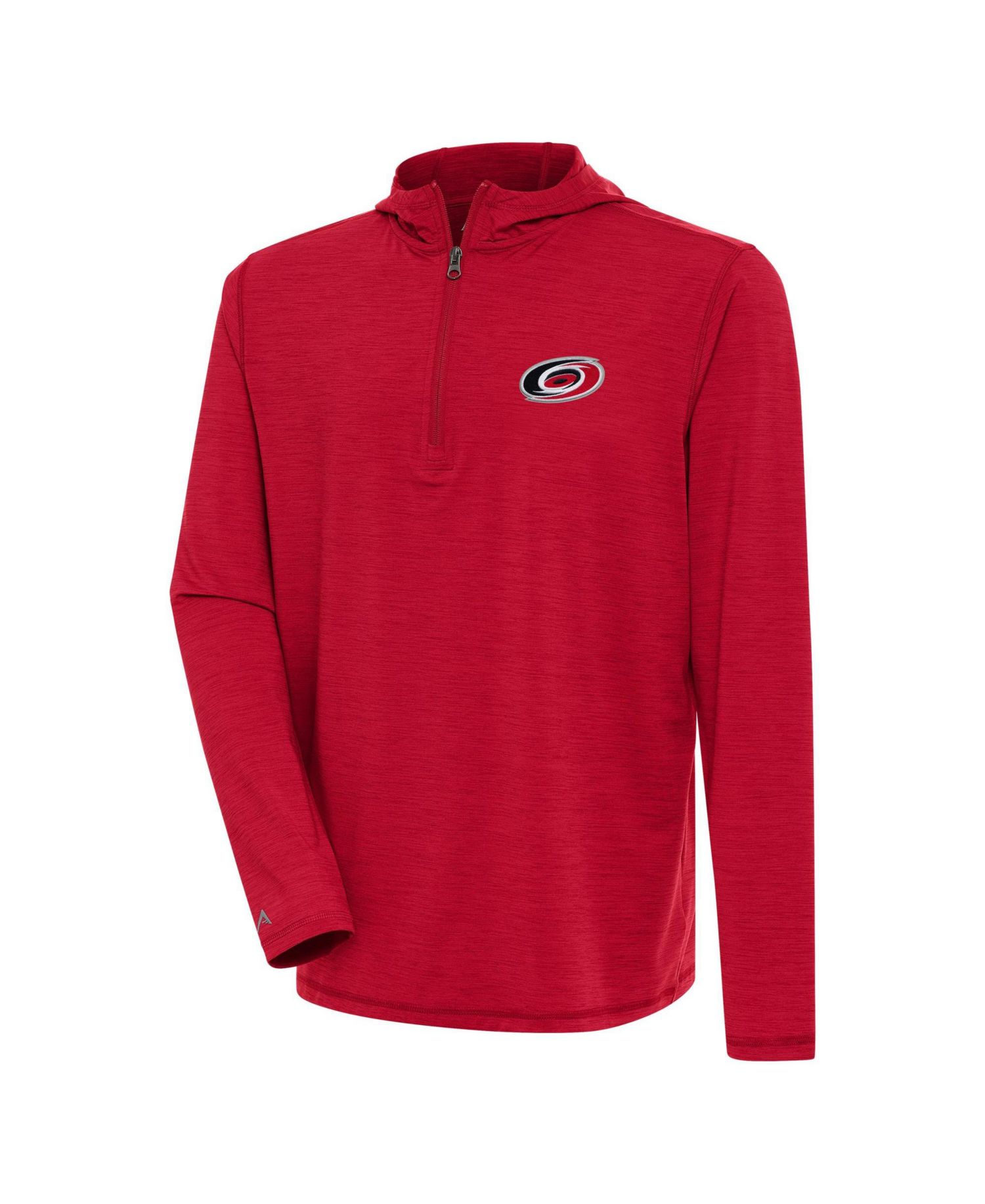 Men's Heather Red Carolina Hurricanes Tidy Quarter-Zip Pullover Hoodie