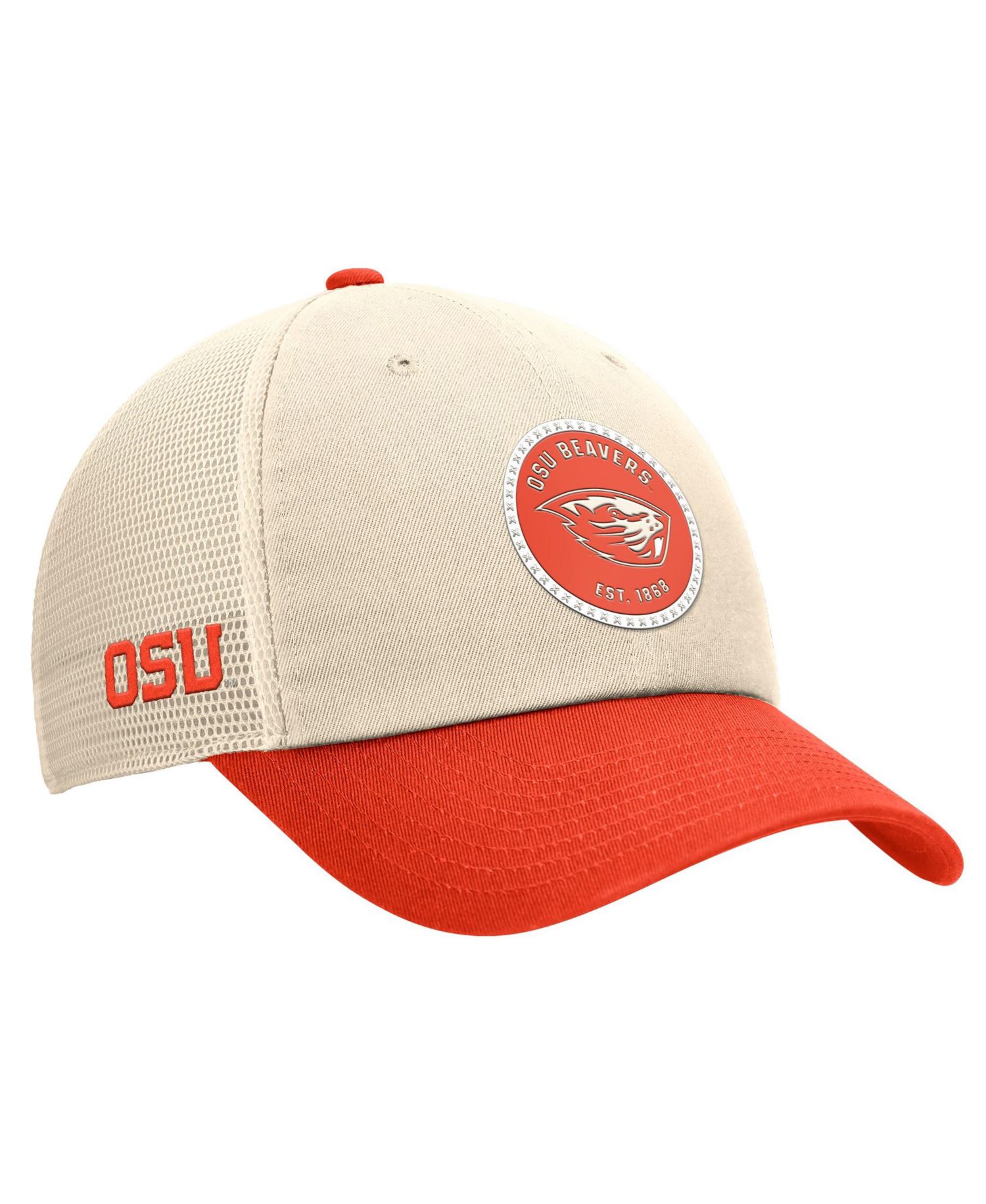 Men's Natural Oregon State Beavers Club Trucker Adjustable Hat