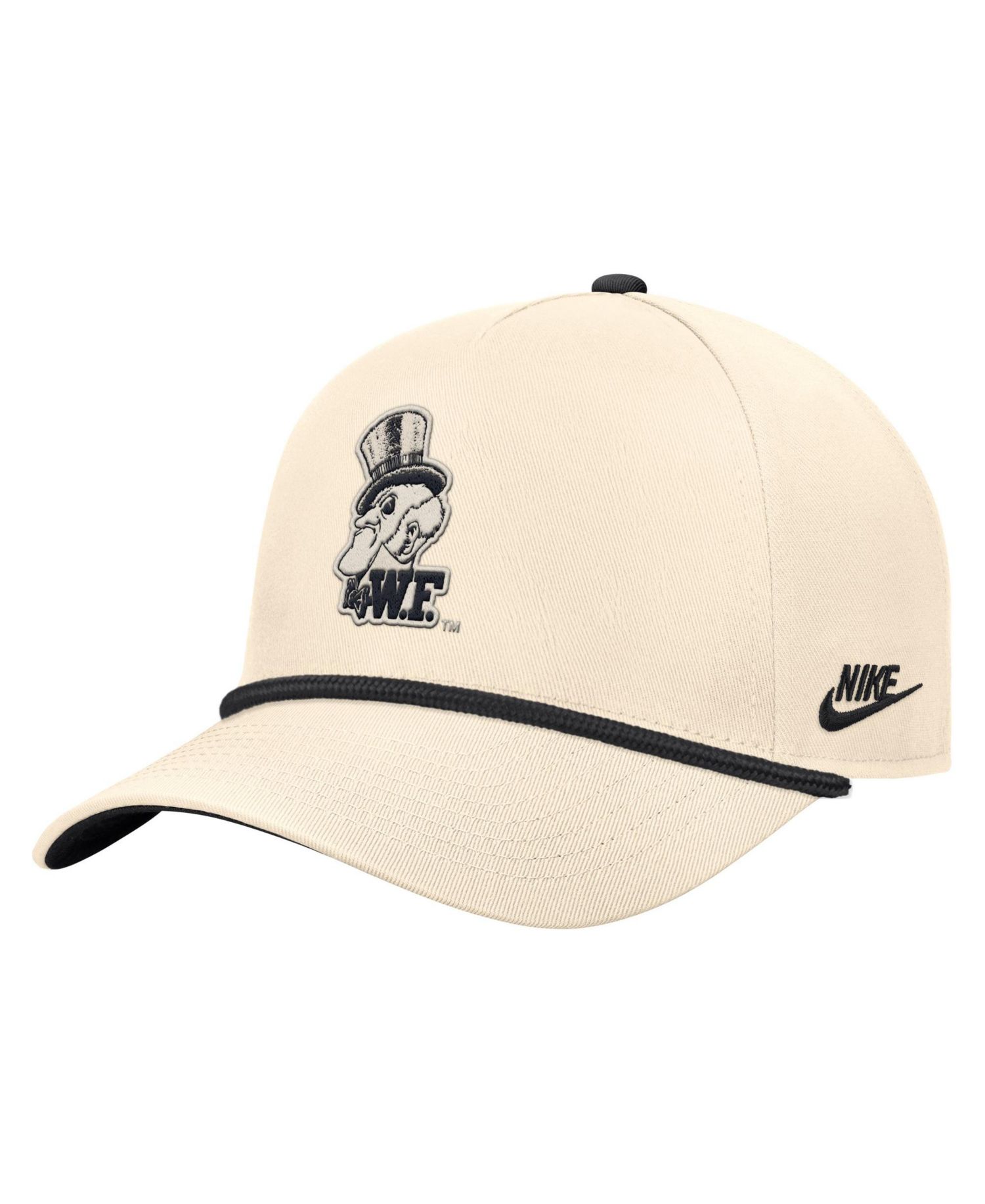 Men's Natural Wake Forest Demon Deacons Vintage Rope Rise Adjustable Hat