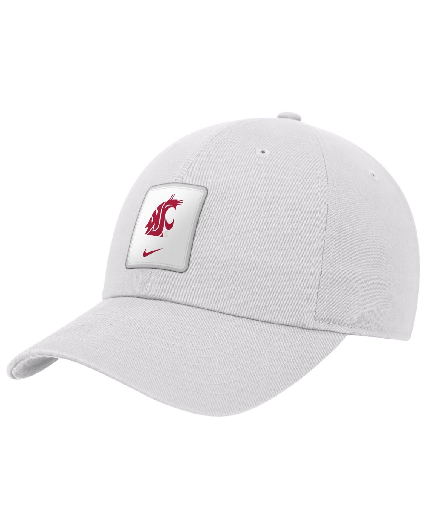 Мужская кепка Nike White Washington State Cougars 2026 On-Field Club Adjustable Hat — фото 1