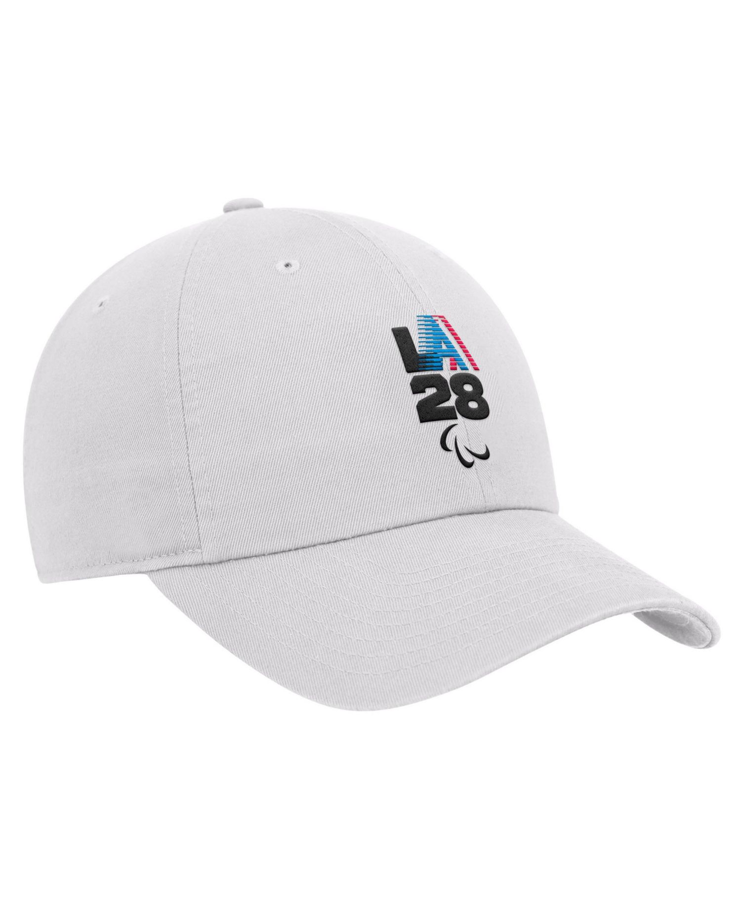 Men's White LA28 Summer Paralympics Retro Stripe Club Adjustable Hat