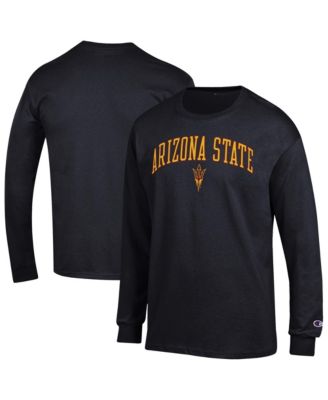 Men's&nbsp;Champion Black Arizona State Sun Devils Arch Over Logo Long sleeves T-Shirt
