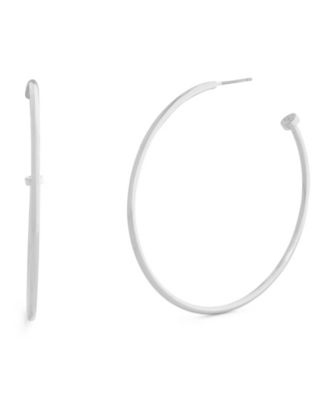 Metal-tone Classic Large Hoop Earrings