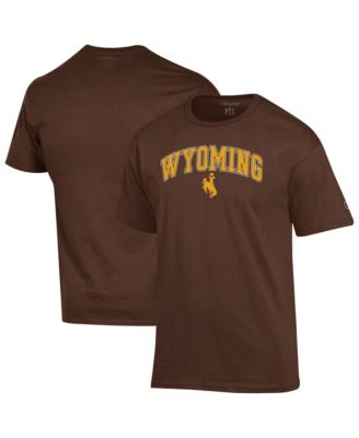 Men's&nbsp;Champion Brown Wyoming Cowboys Arch Over Logo T-Shirt