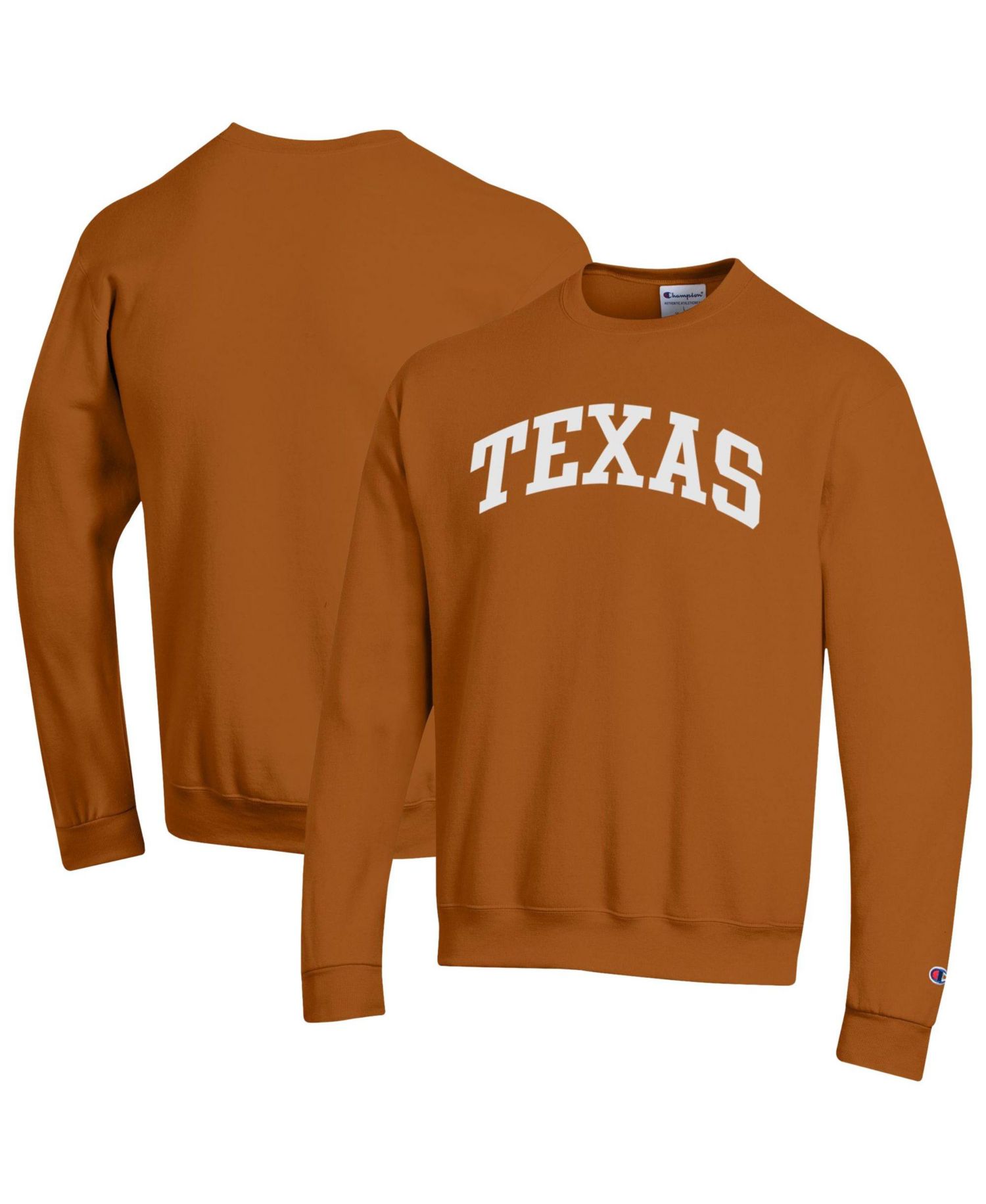 Men's Texas Orange Texas Longhorns Basic Arch Fleece Pullover Sweatshirt