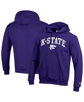 Men's&nbsp;Champion Purple Kansas State Wildcats Arch Over Logo Pullover Hoodie