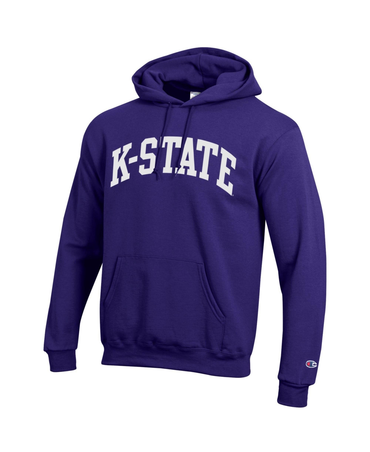 Champion Men's Purple Kansas State Wildcats Basic Arch Fleece Pullover Hoodie