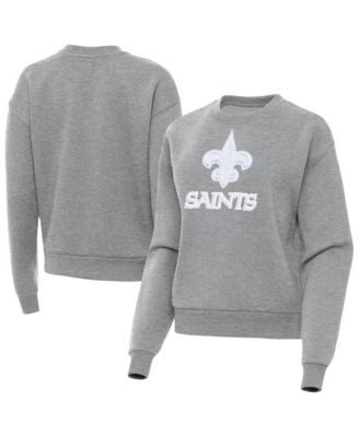 Women's New Orleans Saints Victory Dropped-Shoulder Embroidered Pullover Sweatshirt