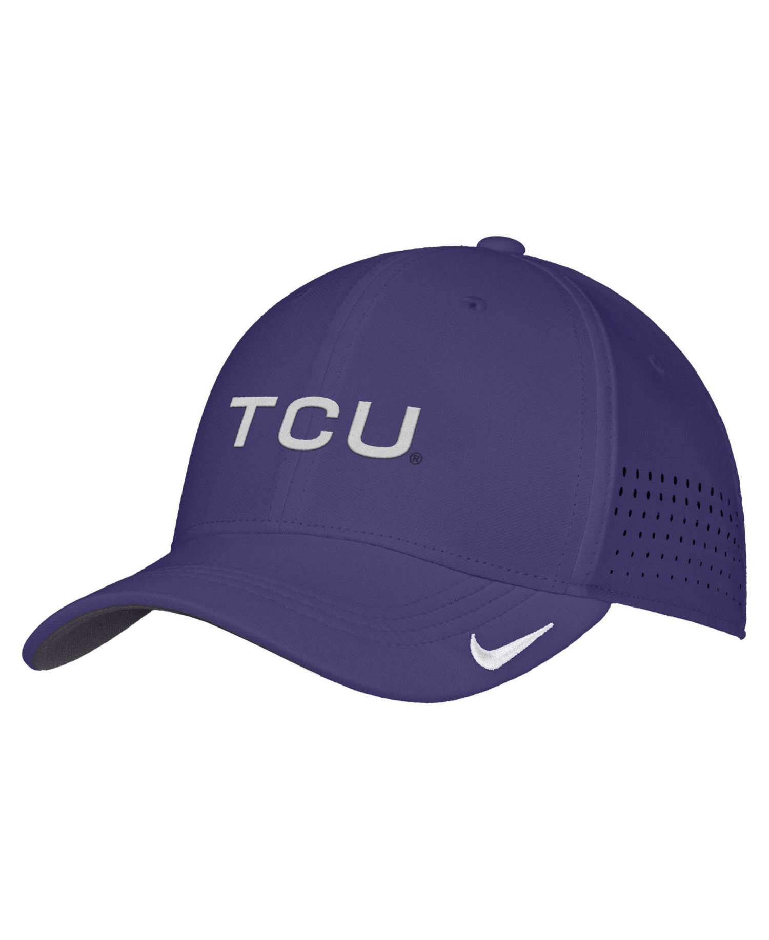 Men's Purple TCU Horned Frogs 2026 On-Field AeroBill SwooshFlex Dri-FIT Hat