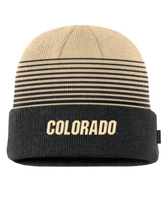 Men's Black/Gold Colorado Buffaloes 2026 On-Field Gradient Terra Cuffed Knit Hat